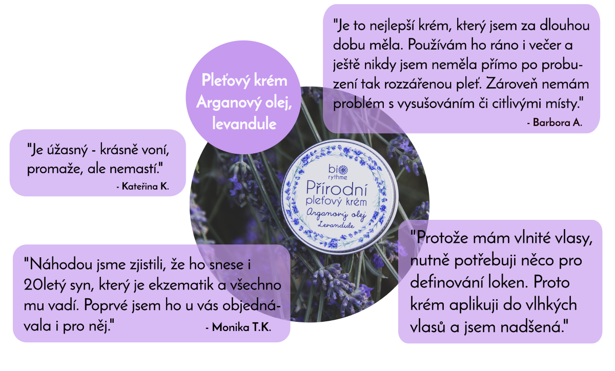 jemný krém s levandulí