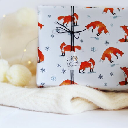 Střední dárek (3 kusy) - lišky a liščata (meduňková sada)