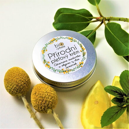 Osvěžující krém na mastnou pleť - Citronová meduňka, bio chia olej