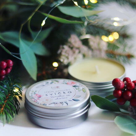 Extravagantně přírodní svíčka - Vanilka se skořicí